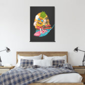 Ananas Surfer Leinwanddruck (Insitu (Schlafzimmer))