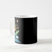 Ananas surft Illustration Kaffeetasse (Vorderseite Links)