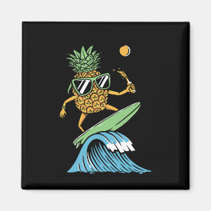 Ananas surft Illustration  Magnet