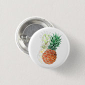 Ananas, süßes Paar. Button (Vorne & Hinten)