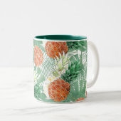 Ananas, süßes Paar, Früchte Zweifarbige Tasse (VorderseiteRechts)