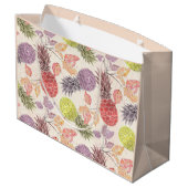 Ananas, süßes Paar, Obst Große Geschenktüte (Rückseite Schrägansicht)