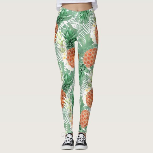 Ananas, süßes Paar, Obst Leggings (Vorderseite)