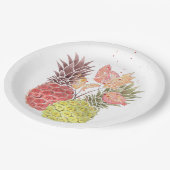 Ananas, süßes Paar. Pappteller (Schrägansicht)