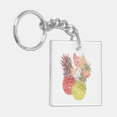 Ananas, süßes Paar. Schlüsselanhänger (Vorderseite links)