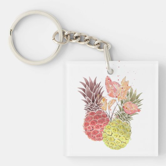Ananas, süßes Paar. Schlüsselanhänger (Vorderseite)