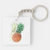 Ananas, süßes Paar. Schlüsselanhänger (Rückseite)