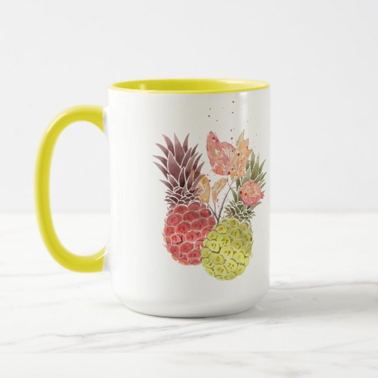 Ananas, süßes Paar. Tasse (Links)