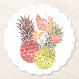 Ananas, süßes Paar. Untersetzer