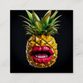 Ananas Swinger Calling Card Quadratische Visitenkarte (Rückseite)
