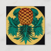 Ananas Swinger Calling Card Quadratische Visitenkarte (Rückseite)