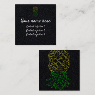 Ananas Swinger Calling Card Quadratische Visitenkarte
