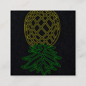 Ananas Swinger Calling Card Quadratische Visitenkarte (Rückseite)