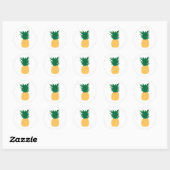 Ananas-Symbol Runder Aufkleber (Blatt)