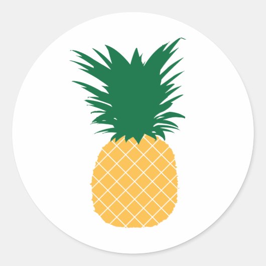 Ananas-Symbol Runder Aufkleber (Vorderseite)