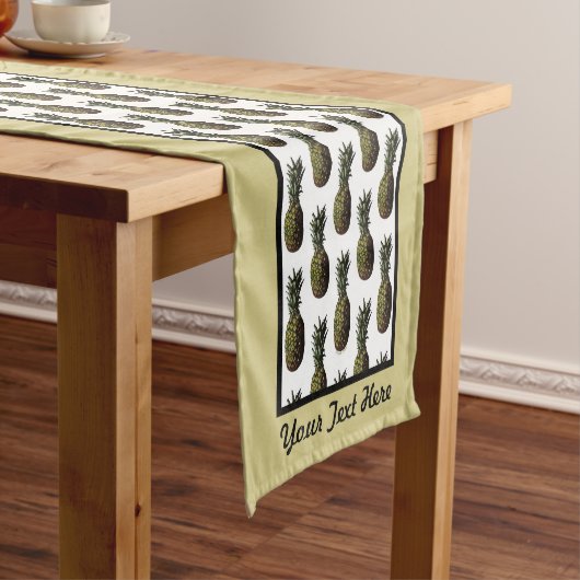 Ananas Table Runner - Optionale Personalisierung Kurzer Tischläufer (Beispiel)
