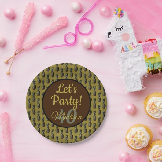 Ananas-Teller Pappteller (Party)