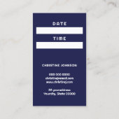 Ananas-Terminkarte Visitenkarte (Rückseite)