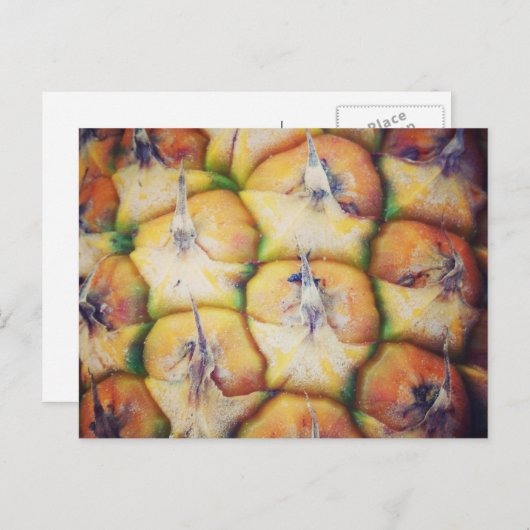 Ananas Textur Postkarte (Vorne/Hinten)