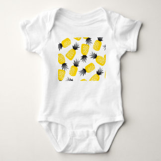 Ananas Textur, Vintages Sommermuster. Baby Strampler