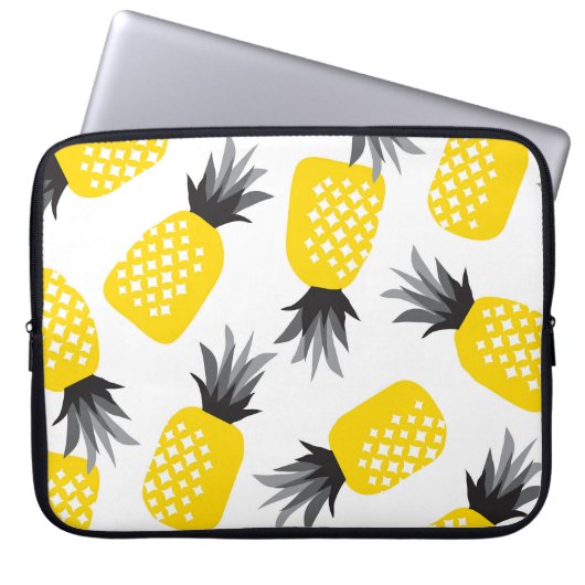 Ananas Textur, Vintages Sommermuster. Laptopschutzhülle (Vorderseite)