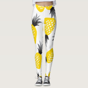 Ananas Textur, Vintages Sommermuster. Leggings
