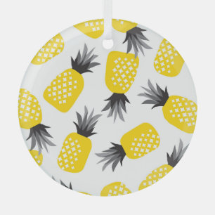 Ananas Textur, Vintages Sommermuster. Ornament Aus Glas