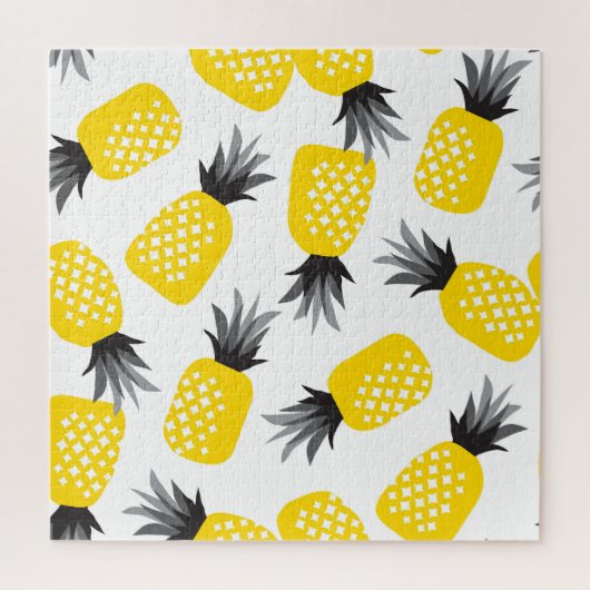 Ananas Textur, Vintages Sommermuster. Puzzle (Vertikal)