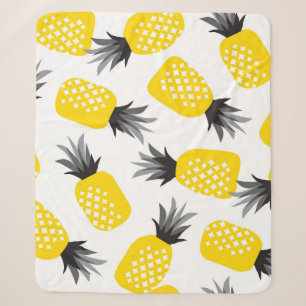 Ananas Textur, Vintages Sommermuster. Sherpadecke