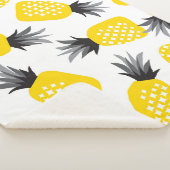 Ananas Textur, Vintages Sommermuster. Sherpadecke (3/4)