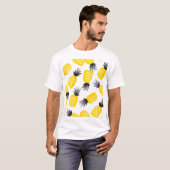 Ananas Textur, Vintages Sommermuster. T-Shirt (Vorne ganz)
