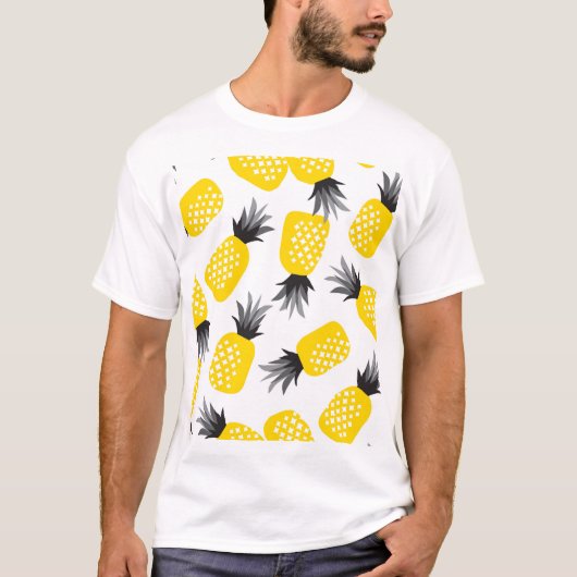 Ananas Textur, Vintages Sommermuster. T-Shirt (Vorderseite)