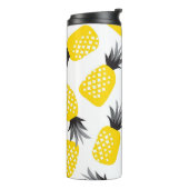 Ananas Textur, Vintages Sommermuster. Thermosbecher (Nach links gedreht)