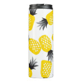 Ananas Textur, Vintages Sommermuster. Thermosbecher (Rückseite)