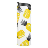 Ananas Textur, Vintages Sommermuster. Thermosbecher (Nach rechts gedreht)