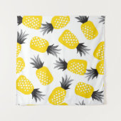 Ananas Textur, Vintages Sommermuster. Wandteppich (Vorderseite (Horizontal))