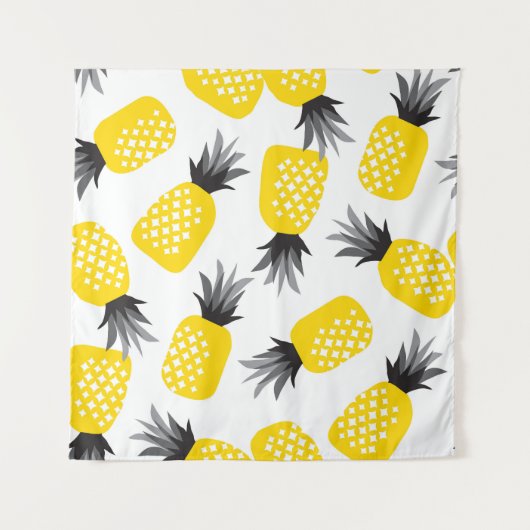 Ananas Textur, Vintages Sommermuster. Wandteppich (Vorderseite)
