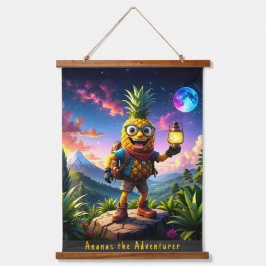 Ananas the Adventurer - Ananas Empire Wandteppich Mit Holzrahmen