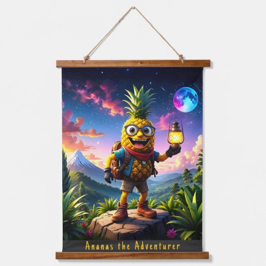 Ananas the Adventurer - Ananas Empire Wandteppich Mit Holzrahmen (Vorderseite)