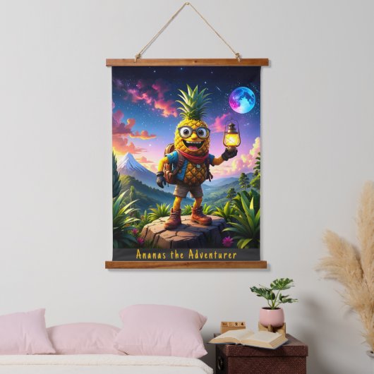 Ananas the Adventurer - Ananas Empire Wandteppich Mit Holzrahmen (Schlafzimmer)
