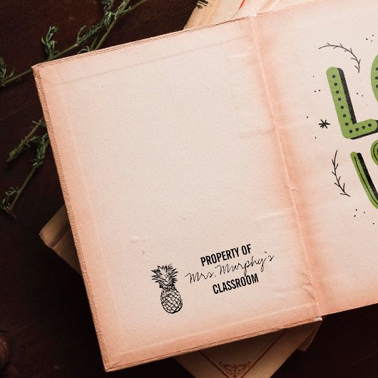 Ananas Thema - Teacher's Rubber Briefmarke Gummistempel