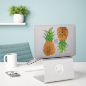Ananas Thunder_Cove Aufkleber (Laptop auf Schreibtisch)