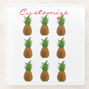 Ananas Thunder_Cove Glasuntersetzer