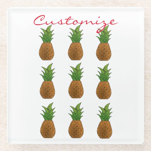 Ananas Thunder_Cove Glasuntersetzer (Vorderseite)