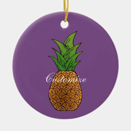 Ananas Thunder_Cove Keramik Ornament (Vorne)