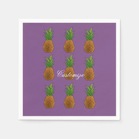 Ananas Thunder_Cove Serviette (Vorderseite)