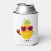 Ananas Tiki Gastgeschenk Can Cooler Luau Dosenkühler (Kanne Rückseite)