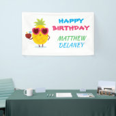 Ananas Tiki Party Personalisiert Luau Banner (Messeveranstaltung)