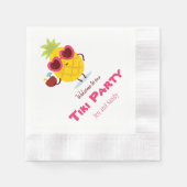 Ananas Tiki Party Personalisiert Napkins Luau Serviette (Vorderseite)