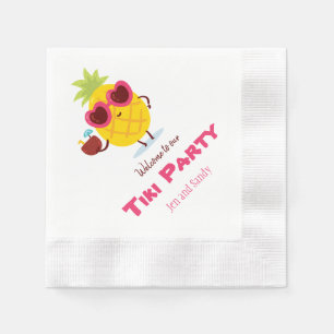 Ananas Tiki Party Personalisiert Napkins Luau Serviette